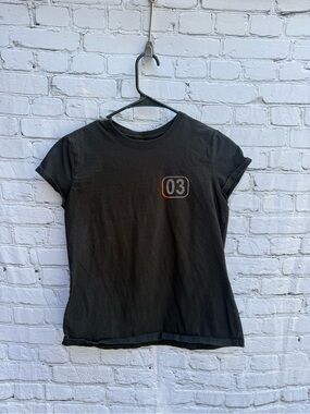 Harley-Davidson 03 Black Orange Graphic Tee Size Small